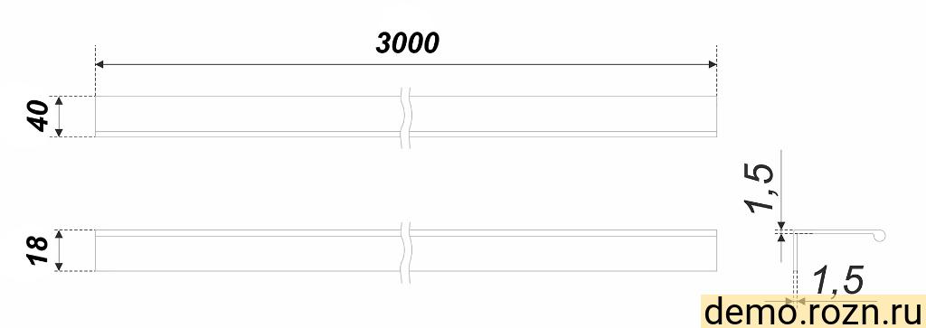 RP001SC.1/000/3000 Мебельная ручка G-LINE RP001SC.1/000/3000